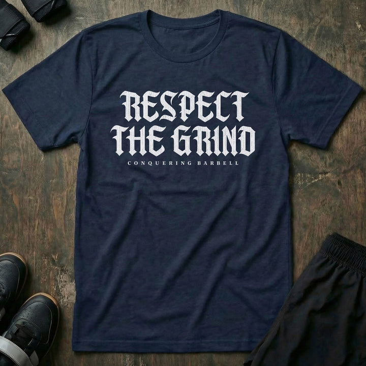Respect the Grind tee in Navy: RESPECT THE GRIND in oversized