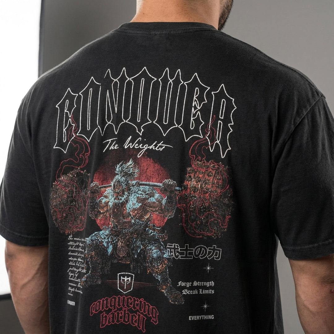 Ronin Squat relaxed fit tee in Black