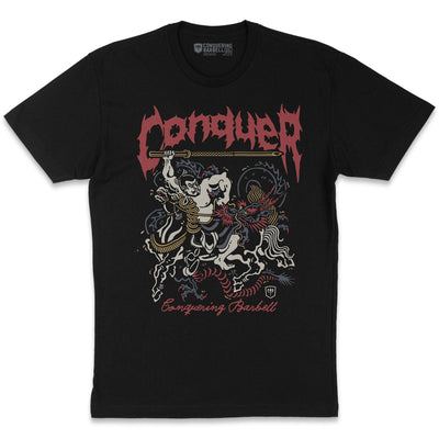 Samurai - Bajutsu - Black Tee - Conquering Barbell