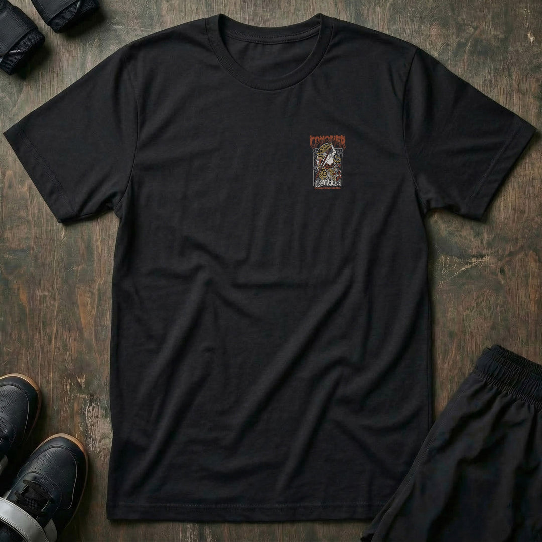 Samurai Conqueror - Black Tee - Conquering Barbell