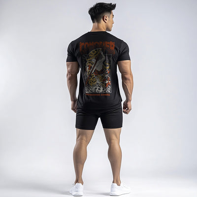 Samurai Conqueror - Black Tee - Conquering Barbell