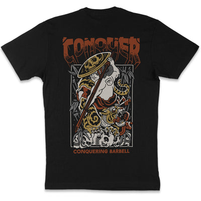 Samurai Conqueror - Black Tee - Conquering Barbell