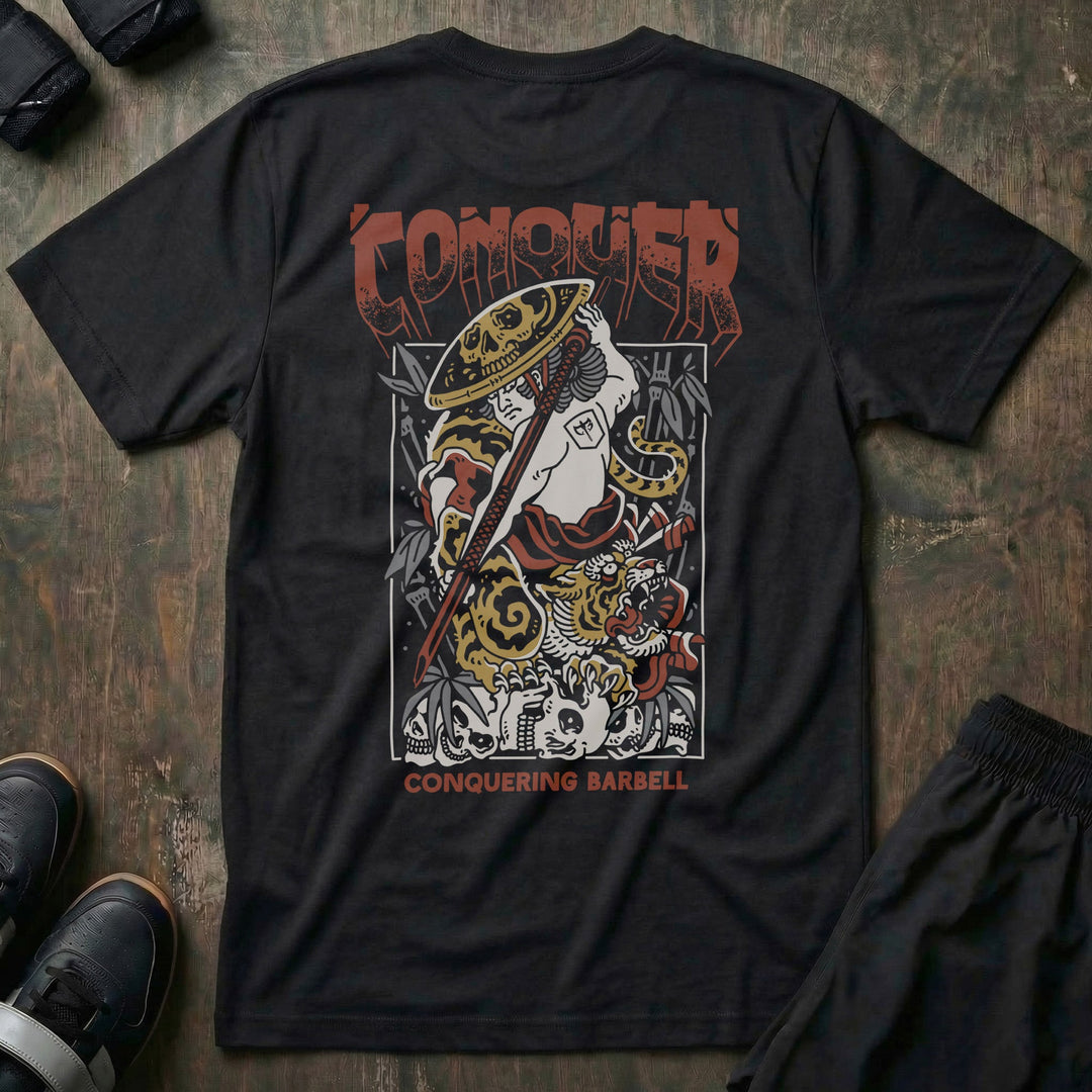 Samurai Conqueror - Black Tee - Conquering Barbell