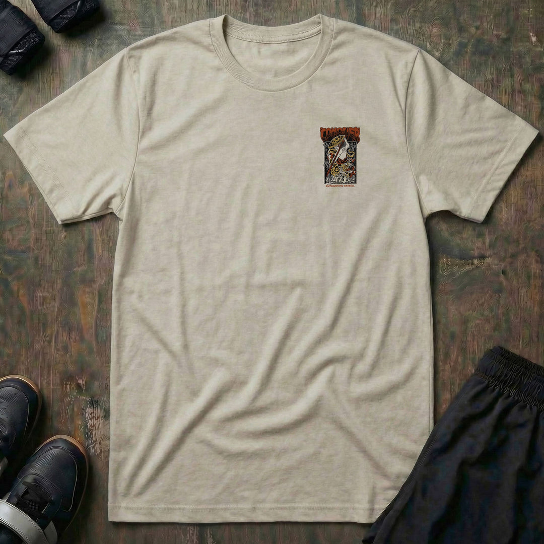 Samurai Conqueror - Sand Tee - Conquering Barbell
