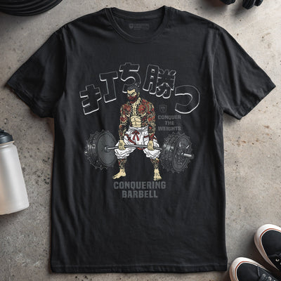Samurai Deadlift - Black Tee - Conquering Barbell