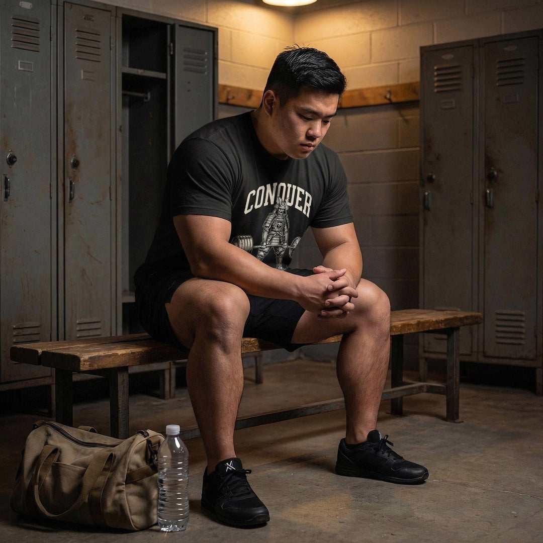 Samurai Deadlift V2 - Black Tee - Conquering Barbell