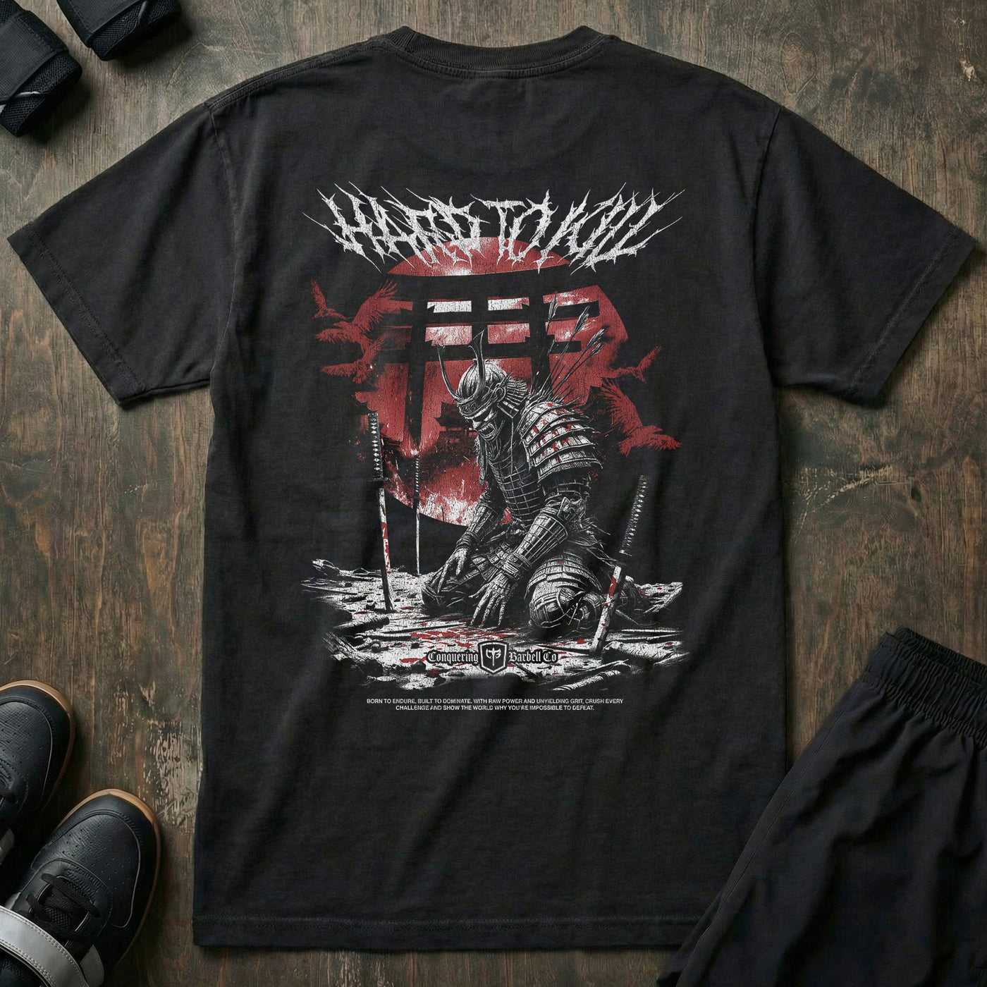 Samurai - Hard to Kill - Oversized tee - Conquering Barbell