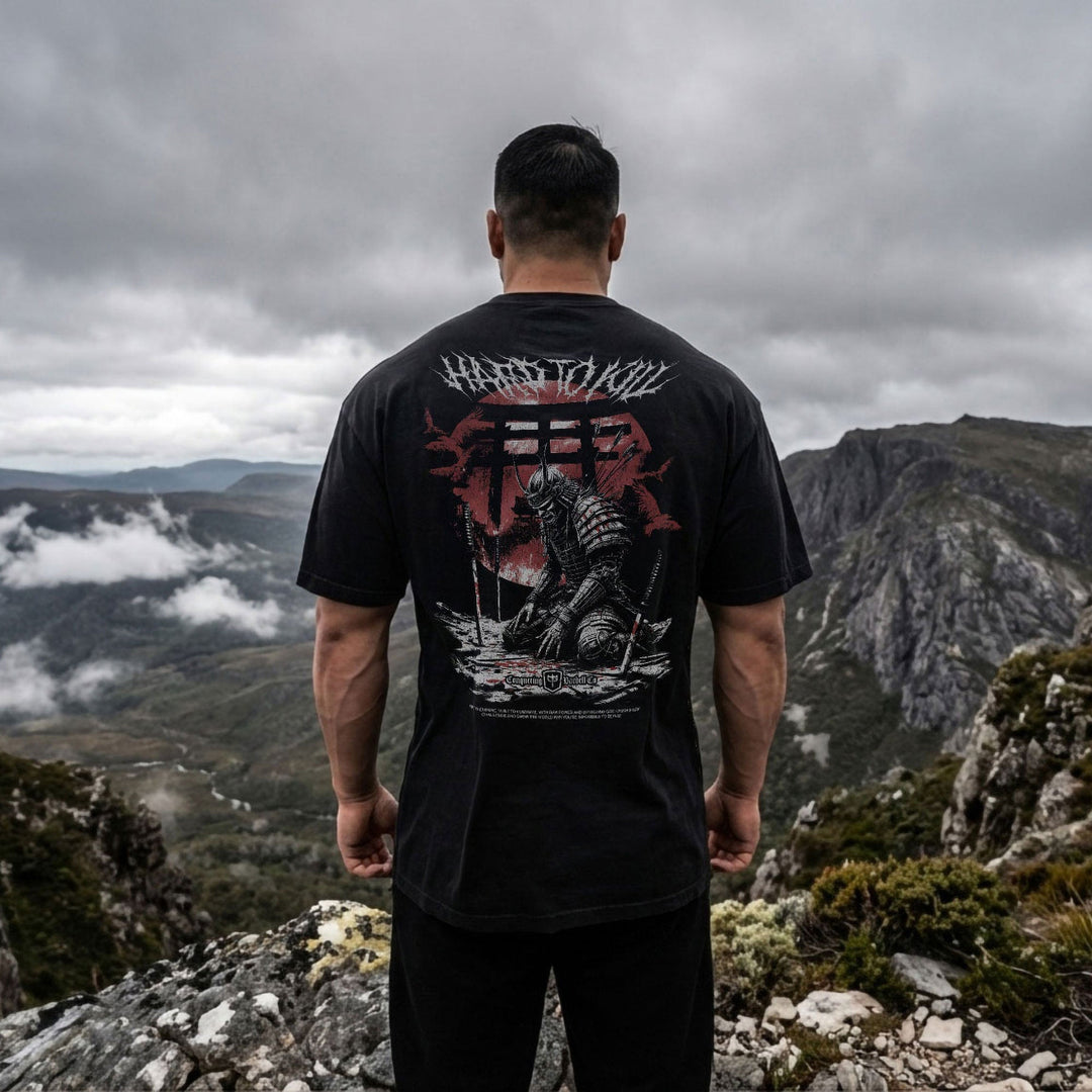 Samurai - Hard to Kill - Oversized tee - Conquering Barbell