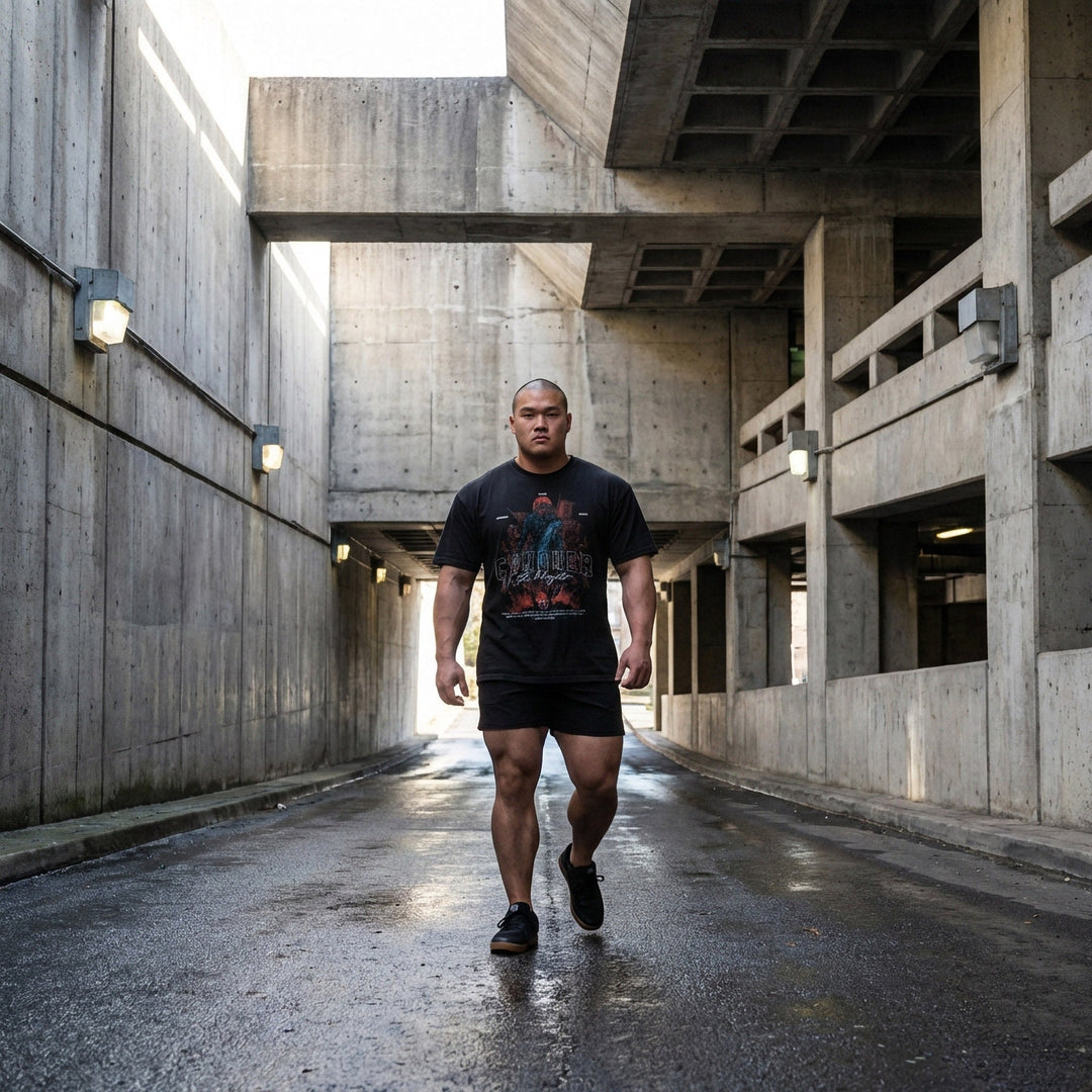 Samurai Warrior relaxed fit tee in Black