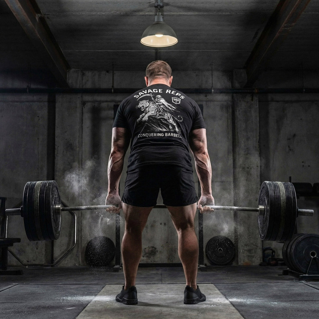 Savage Reps - Black Tee - Conquering Barbell