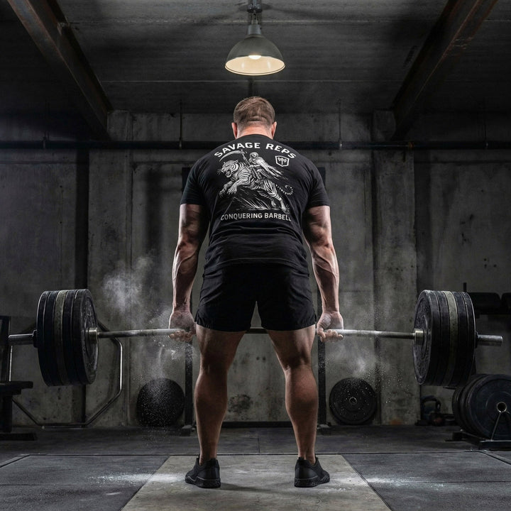 Savage Reps - Black Tee - Conquering Barbell