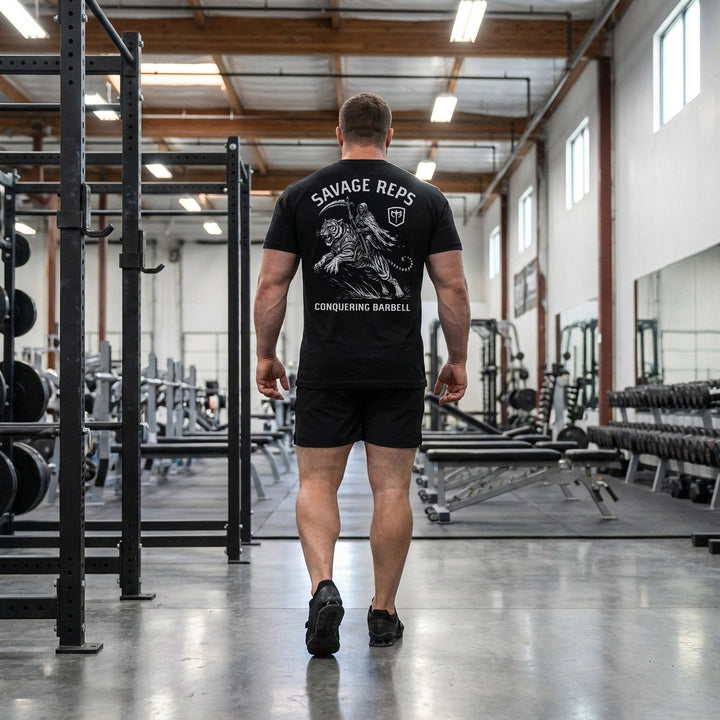 Savage Reps - Black Tee - Conquering Barbell