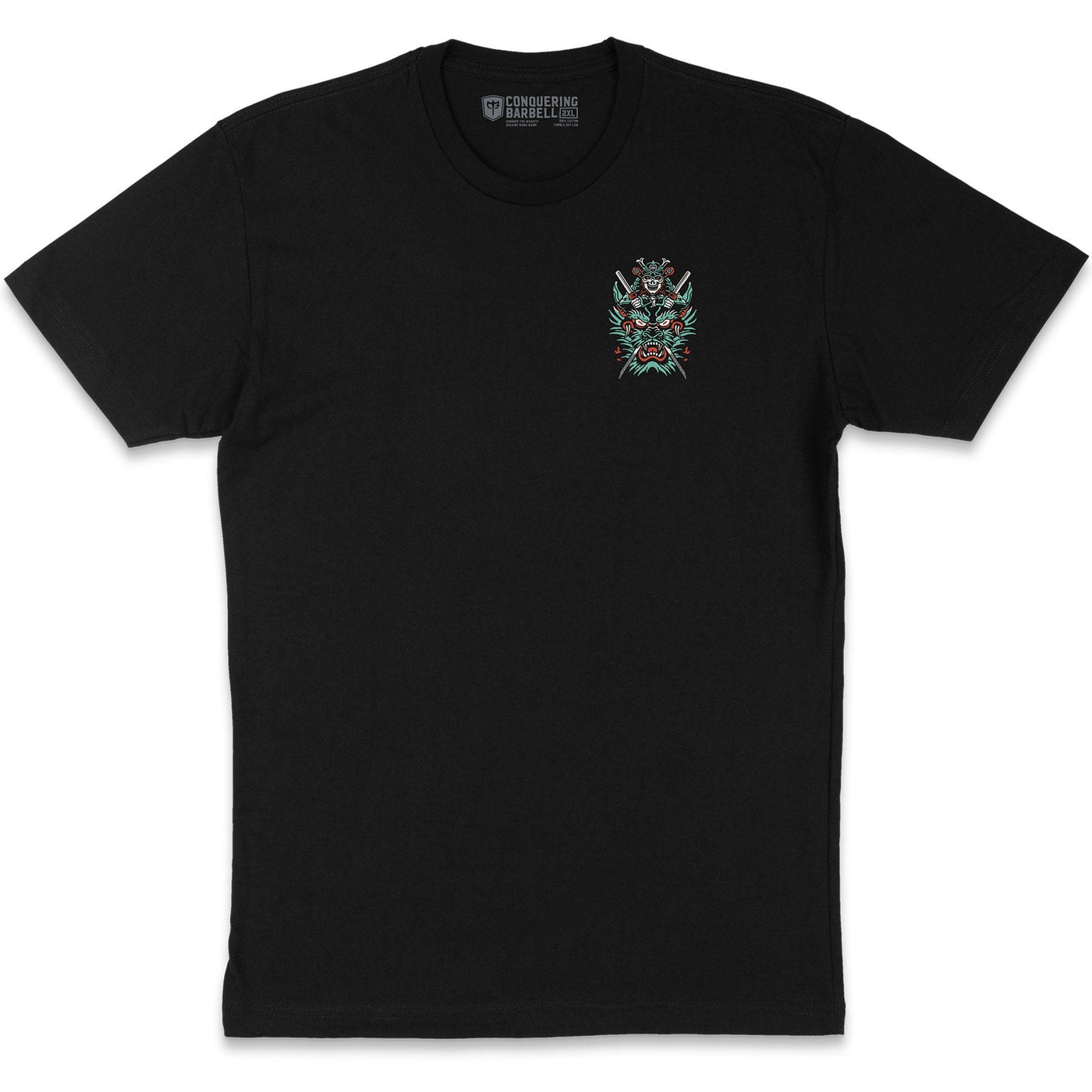 Slaying the Dragon - Black Tee - Conquering Barbell