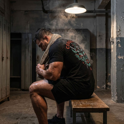 Slaying the Dragon - Black Tee - Conquering Barbell