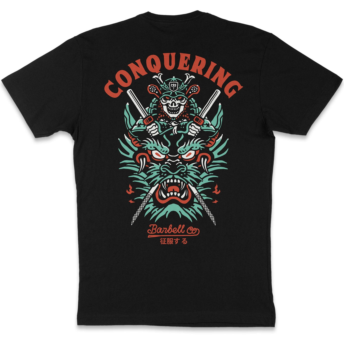 Slaying the Dragon - Black Tee - Conquering Barbell