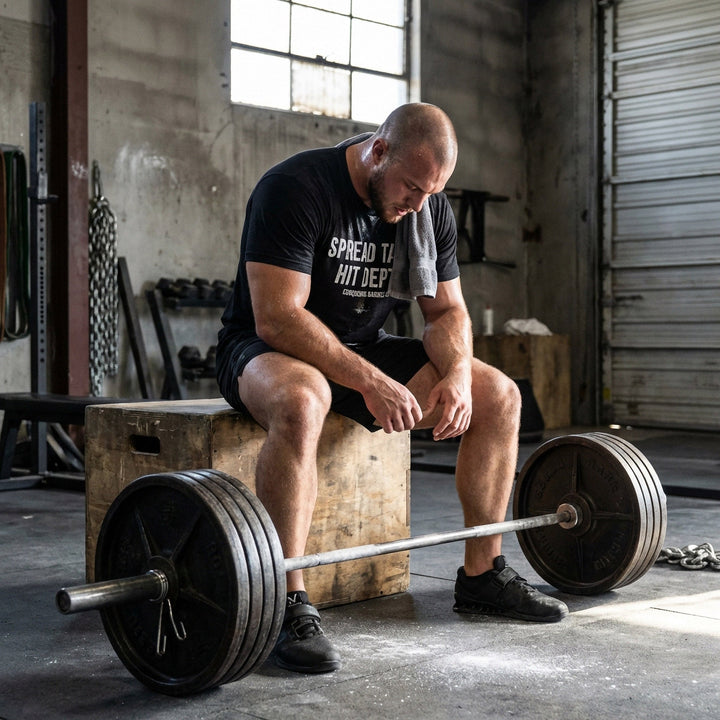 Spread Taint. Hit Depth. - Black Tee - Conquering Barbell