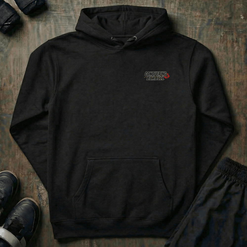 Squat Bench Deadlift Rose pullover hoodie in Black