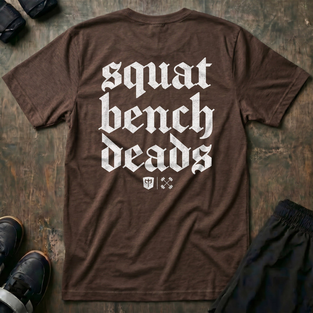 Squat Bench Deads - Relaxed Fit Tee - Conquering Barbell