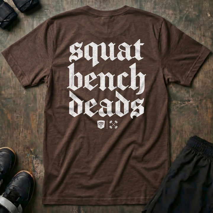 Squat Bench Deads - Relaxed Fit Tee - Conquering Barbell