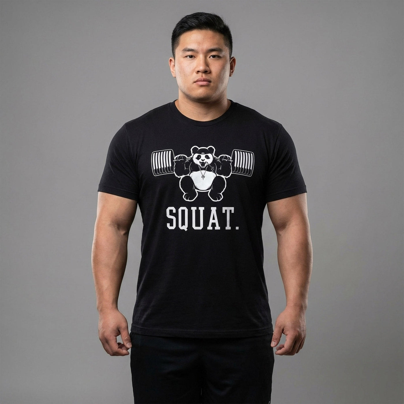 Squat Panda Tee - Conquering Barbell