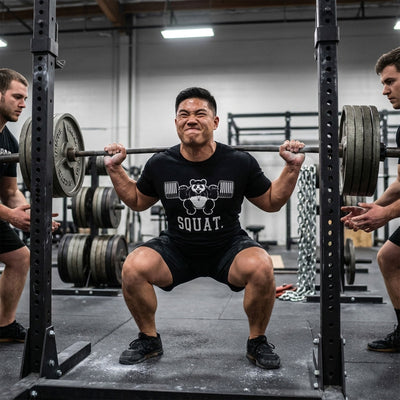 Squat Panda Tee - Conquering Barbell
