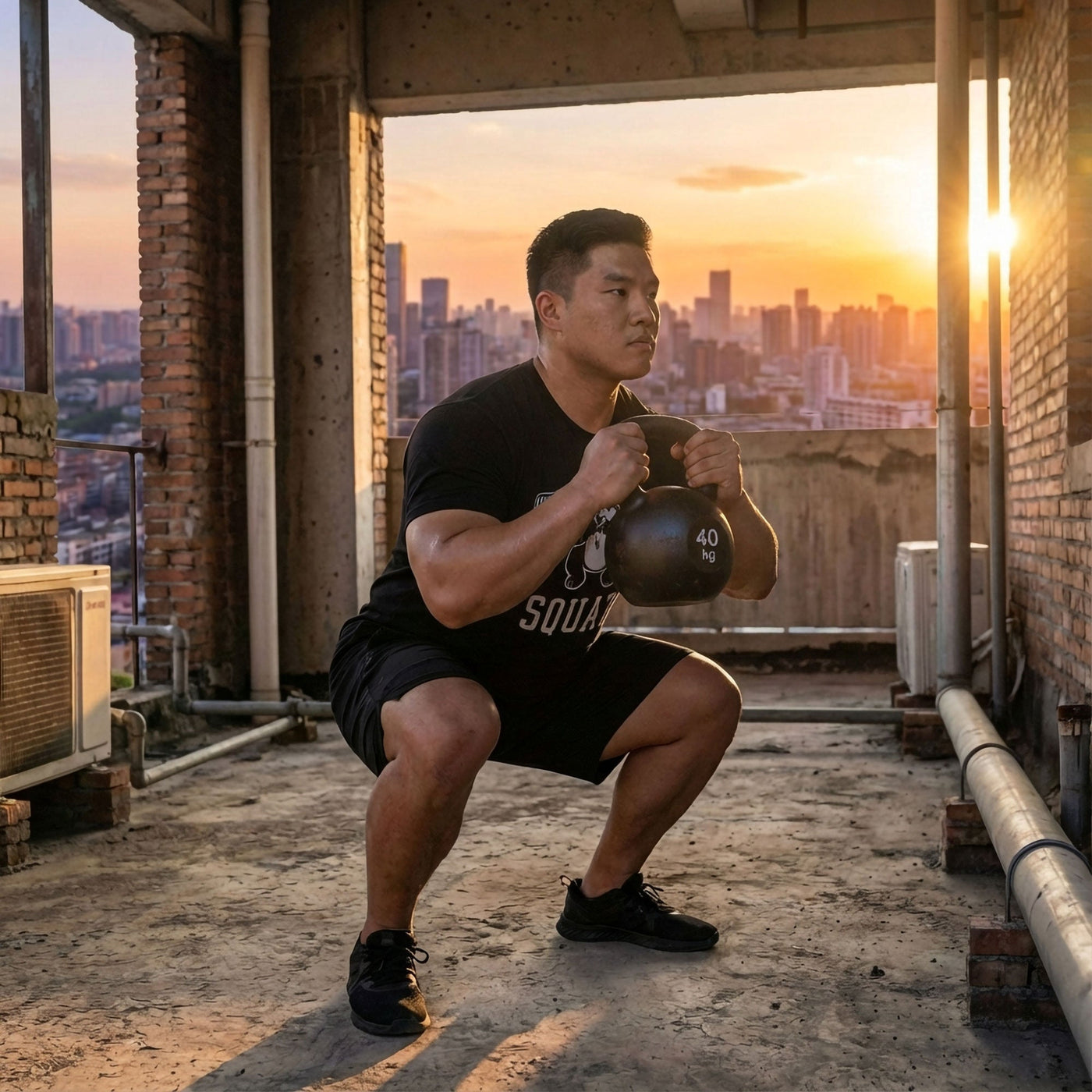 Squat Panda Tee - Conquering Barbell