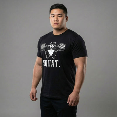 Squat Panda Tee - Conquering Barbell
