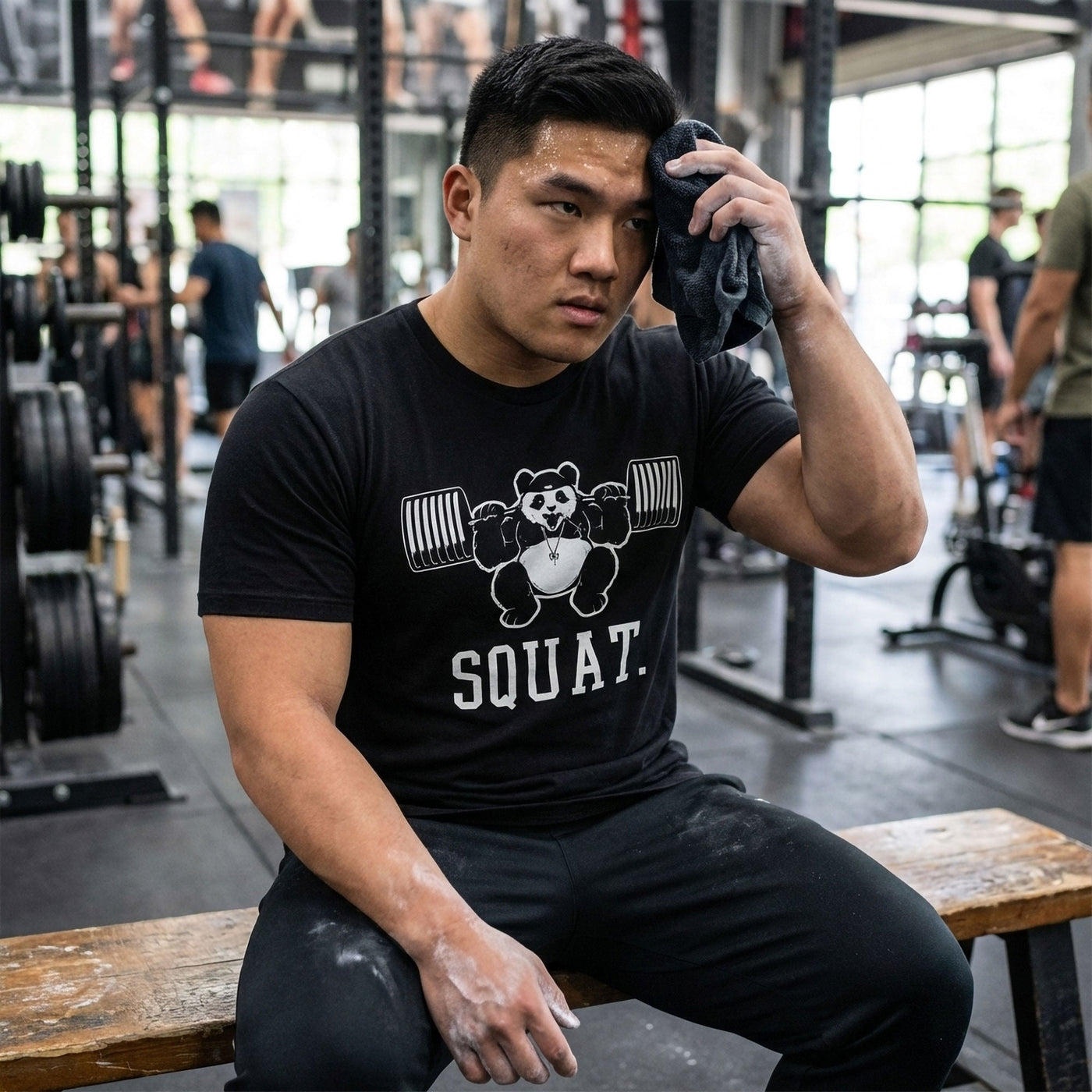 Squat Panda Tee - Conquering Barbell