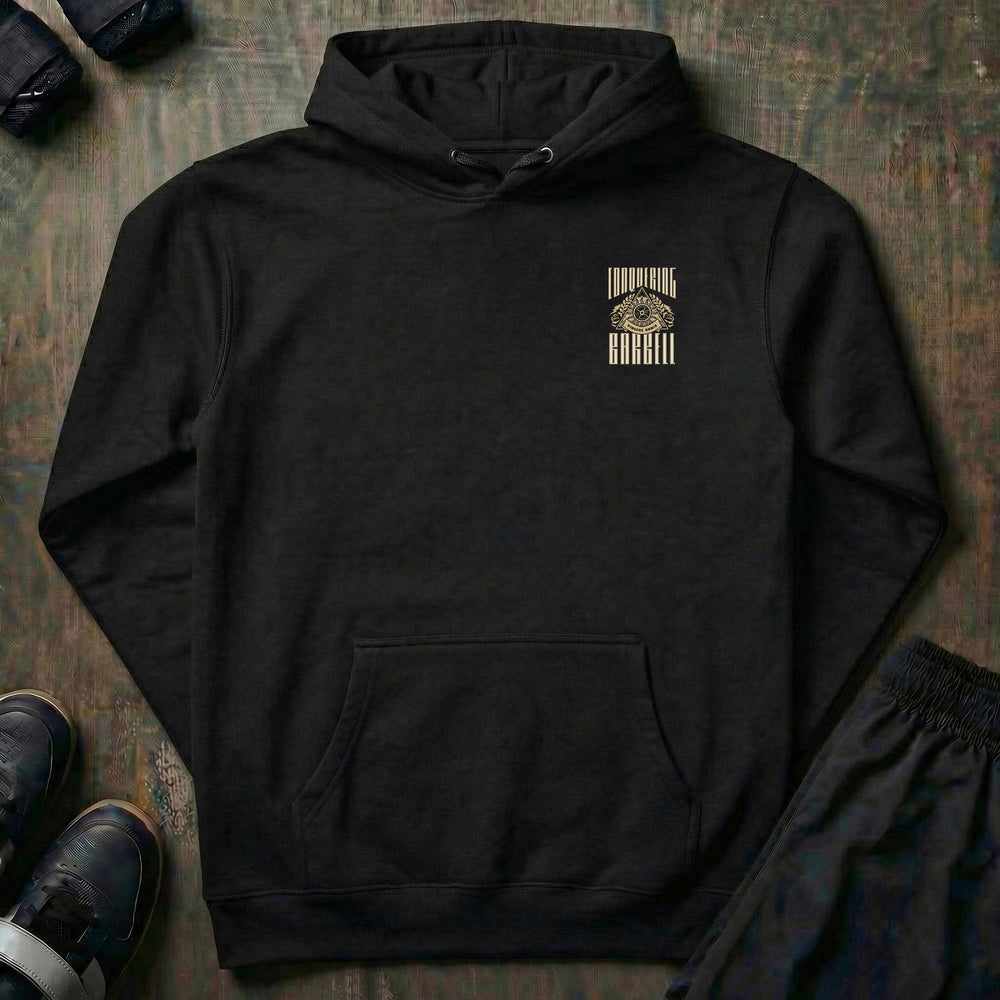 Squat Press Deadlift Till Death - on Black Pullover Hoodie - Conquering Barbell