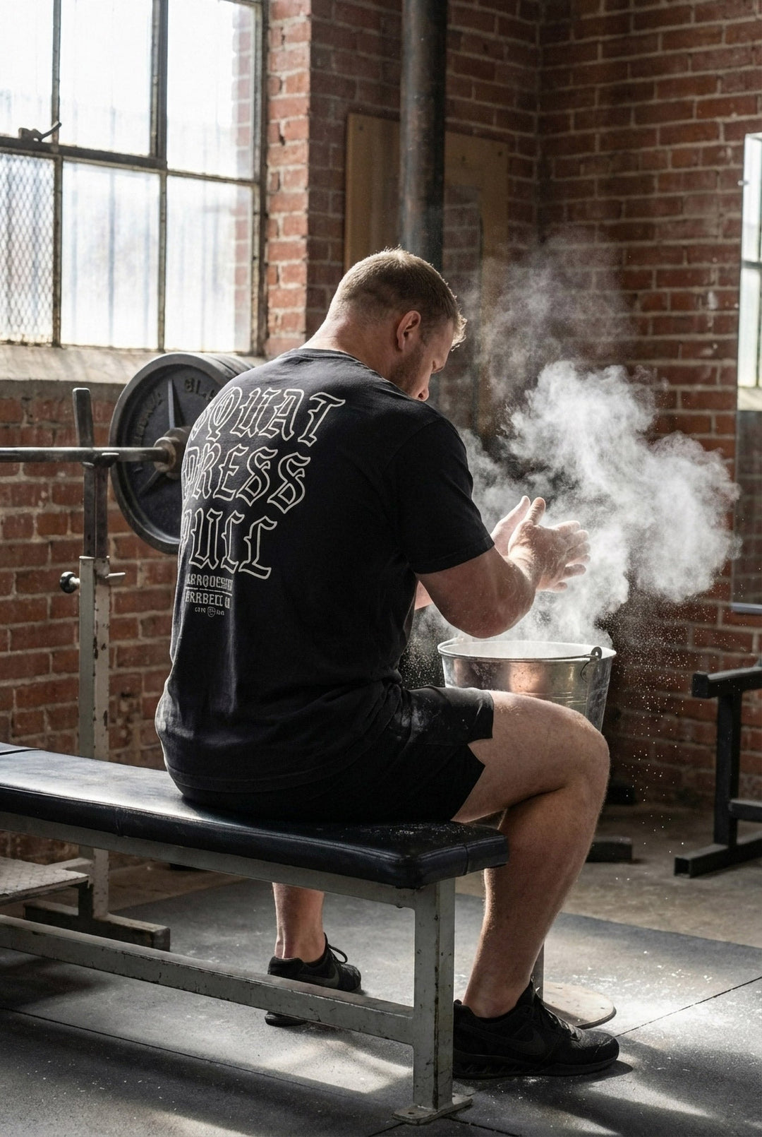 Squat Press Pull - OG Black - Relaxed Fit tee - Conquering Barbell
