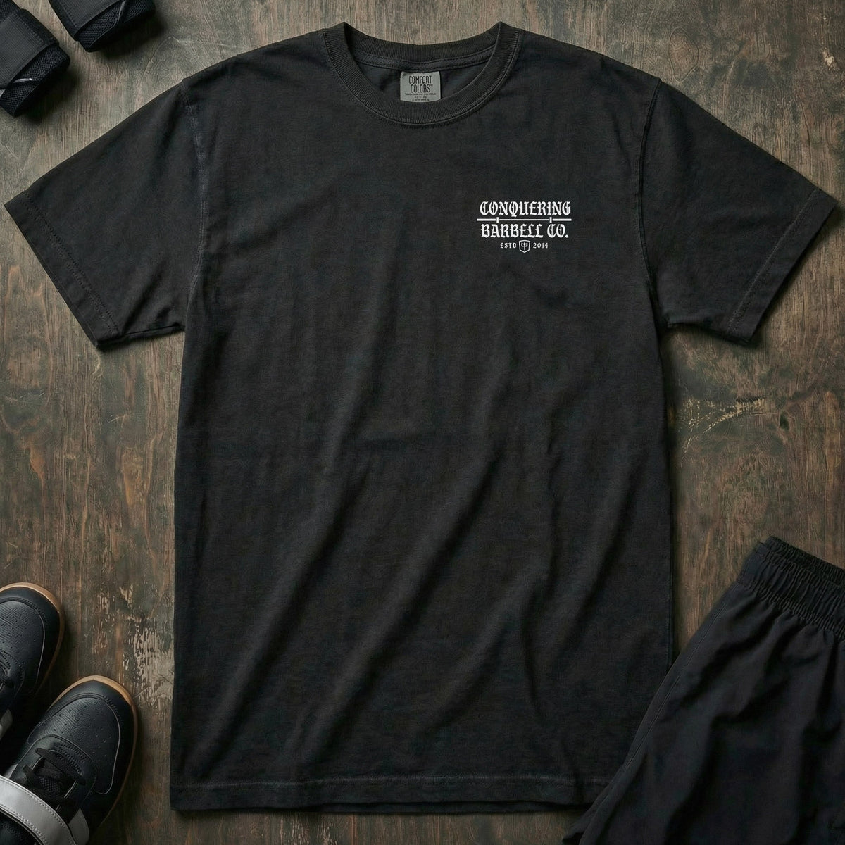 Squat Press Pull OG Black relaxed fit tee in Black