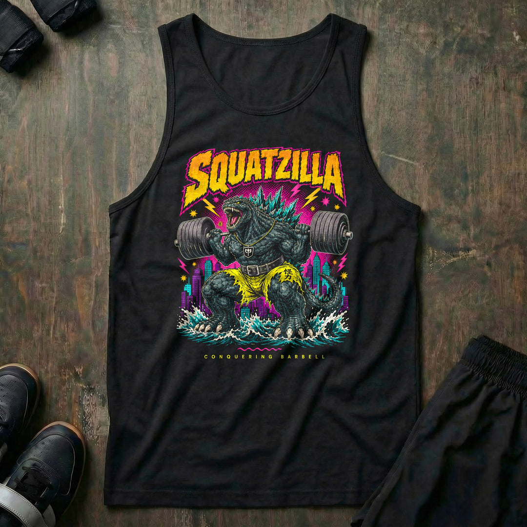 Squatzilla - Tank Top - Black front