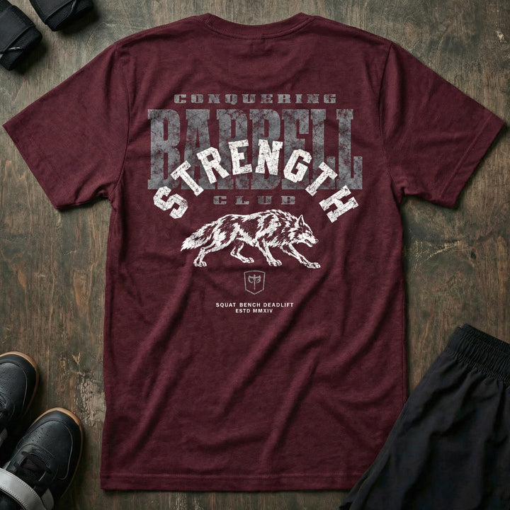 Strength Club - Tee - Maroon back