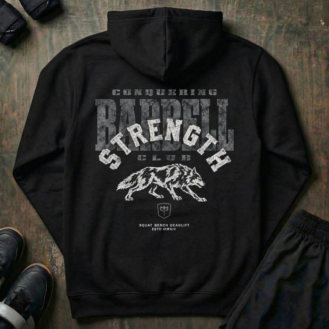 Strength Club - Pullover Hoodie - Black back
