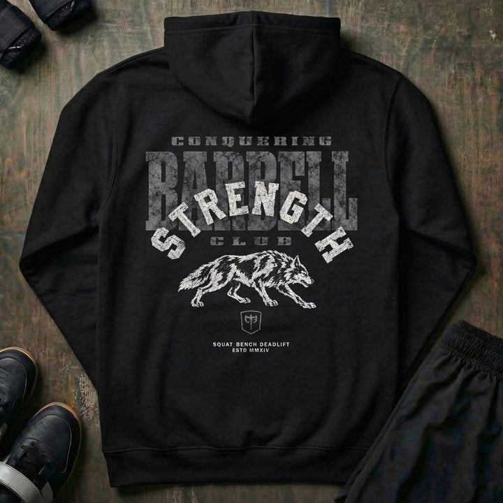 Strength Club - Pullover Hoodie - Black back