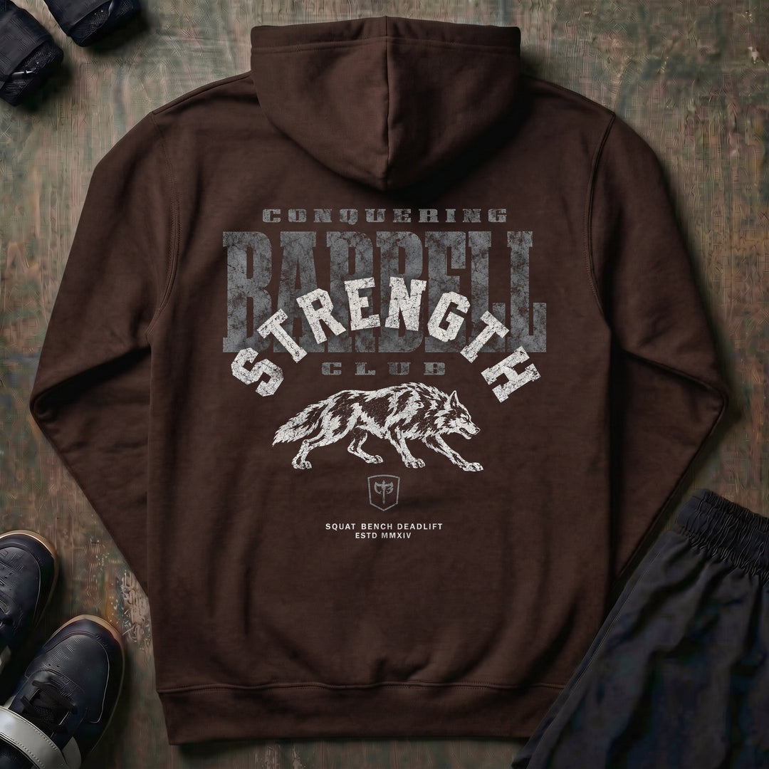 Strength Club - Pullover Hoodie - Brown back