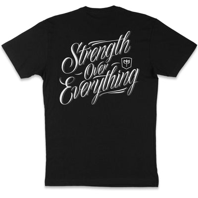 Strength Over Everything - Black Tee - Conquering Barbell