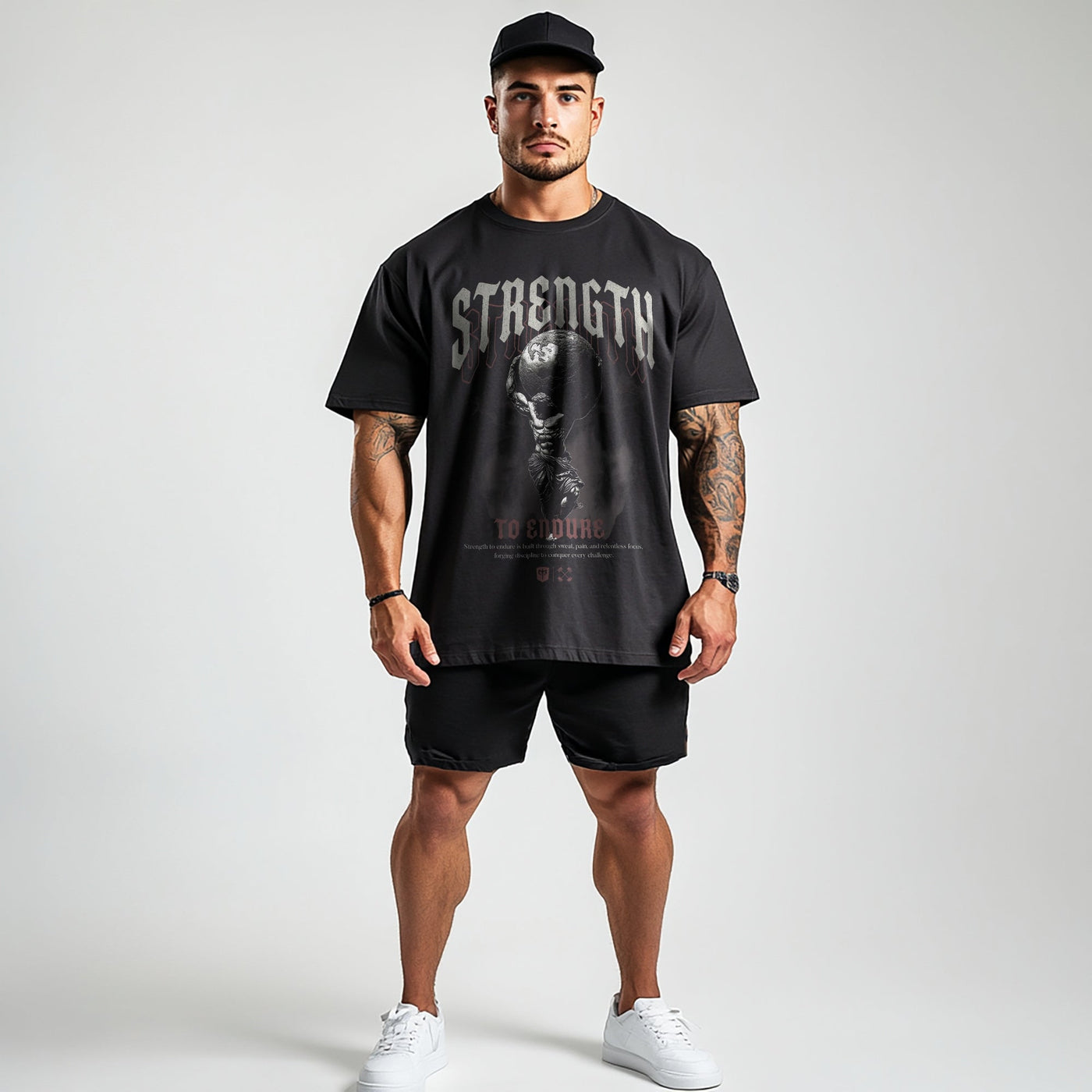 Strength to Endure V2 - Oversized tee - Conquering Barbell