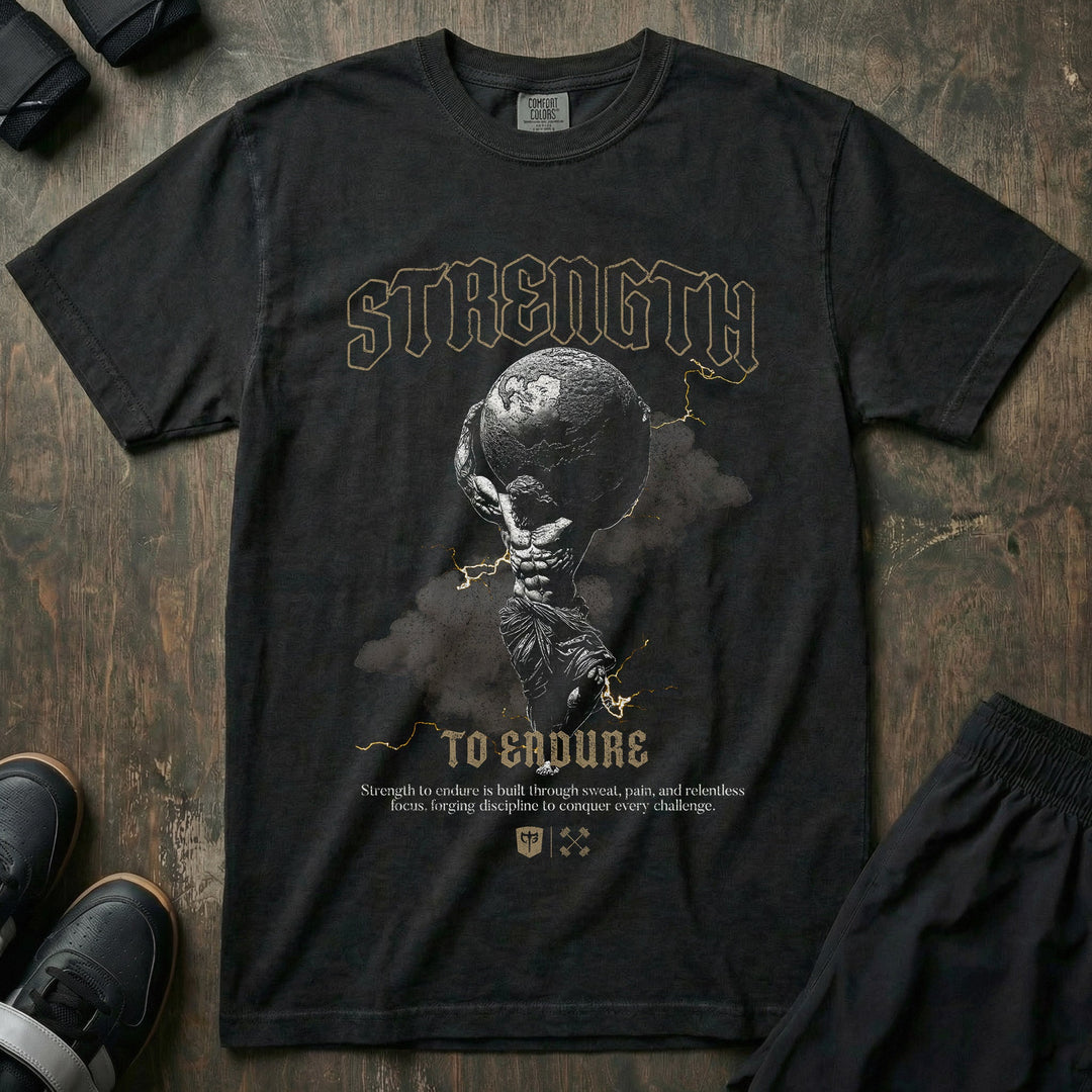 Strength to Endure V2 - Relaxed Fit tee - Conquering Barbell