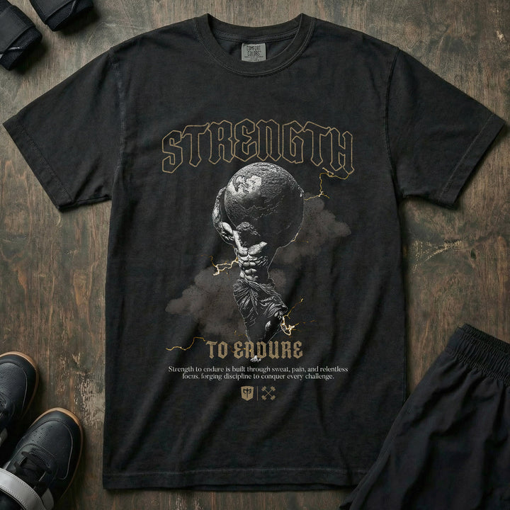 Strength to Endure V2 - Relaxed Fit tee - Conquering Barbell