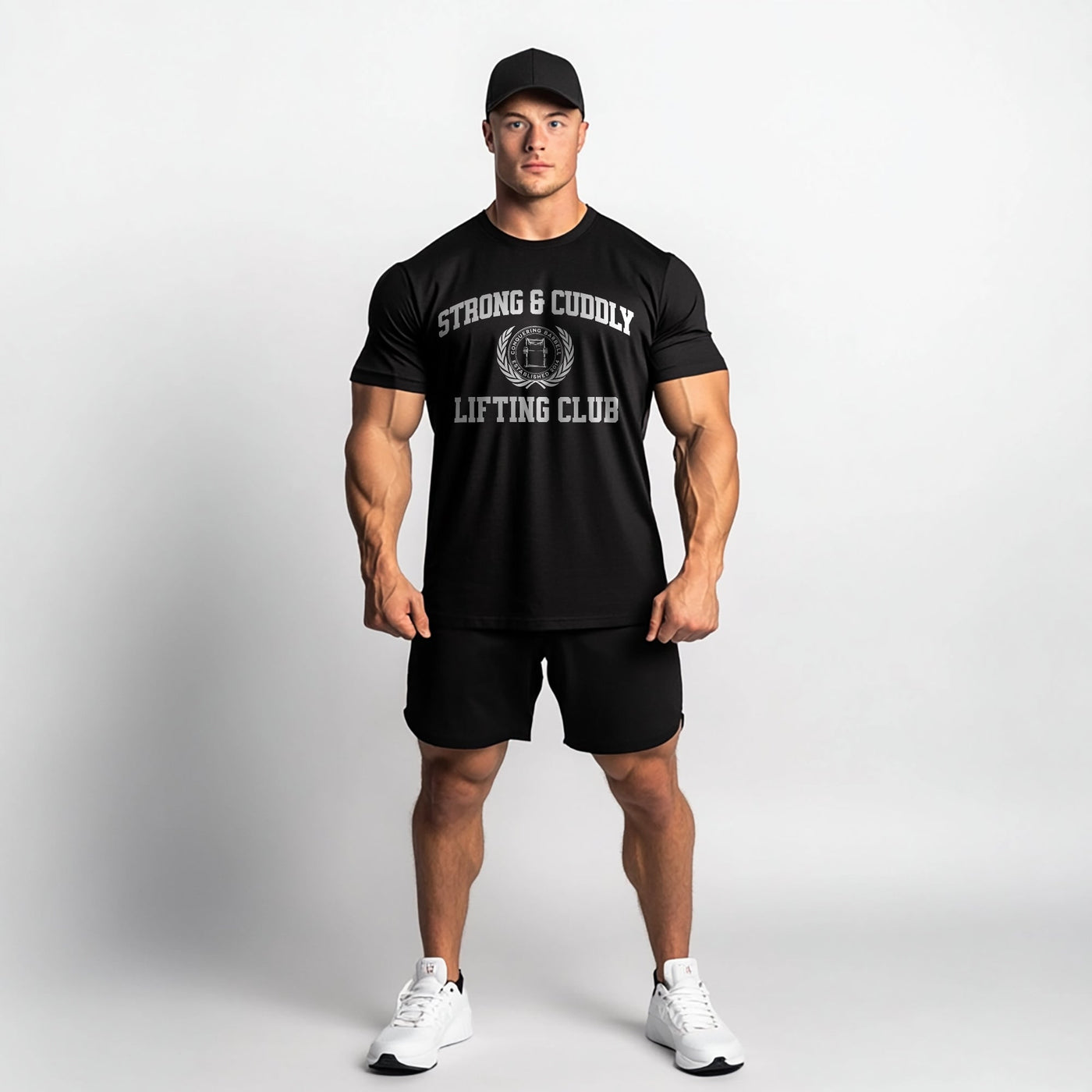 Strong & Cuddly Lifting Club Tee - Conquering Barbell