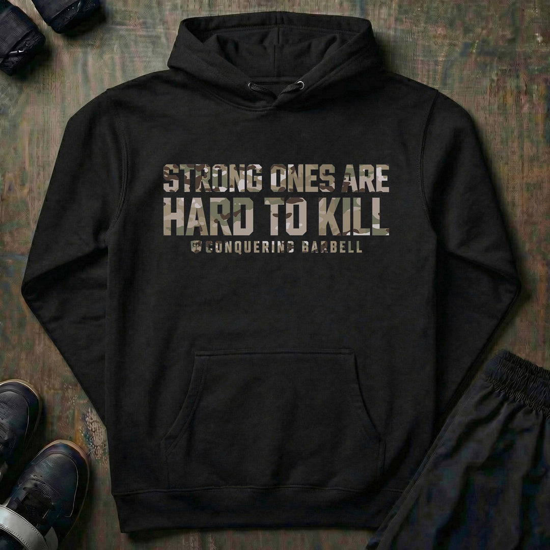 Strong Ones are Hard to Kill - Multi Camo - Pullover Hoodie - Conquering Barbell