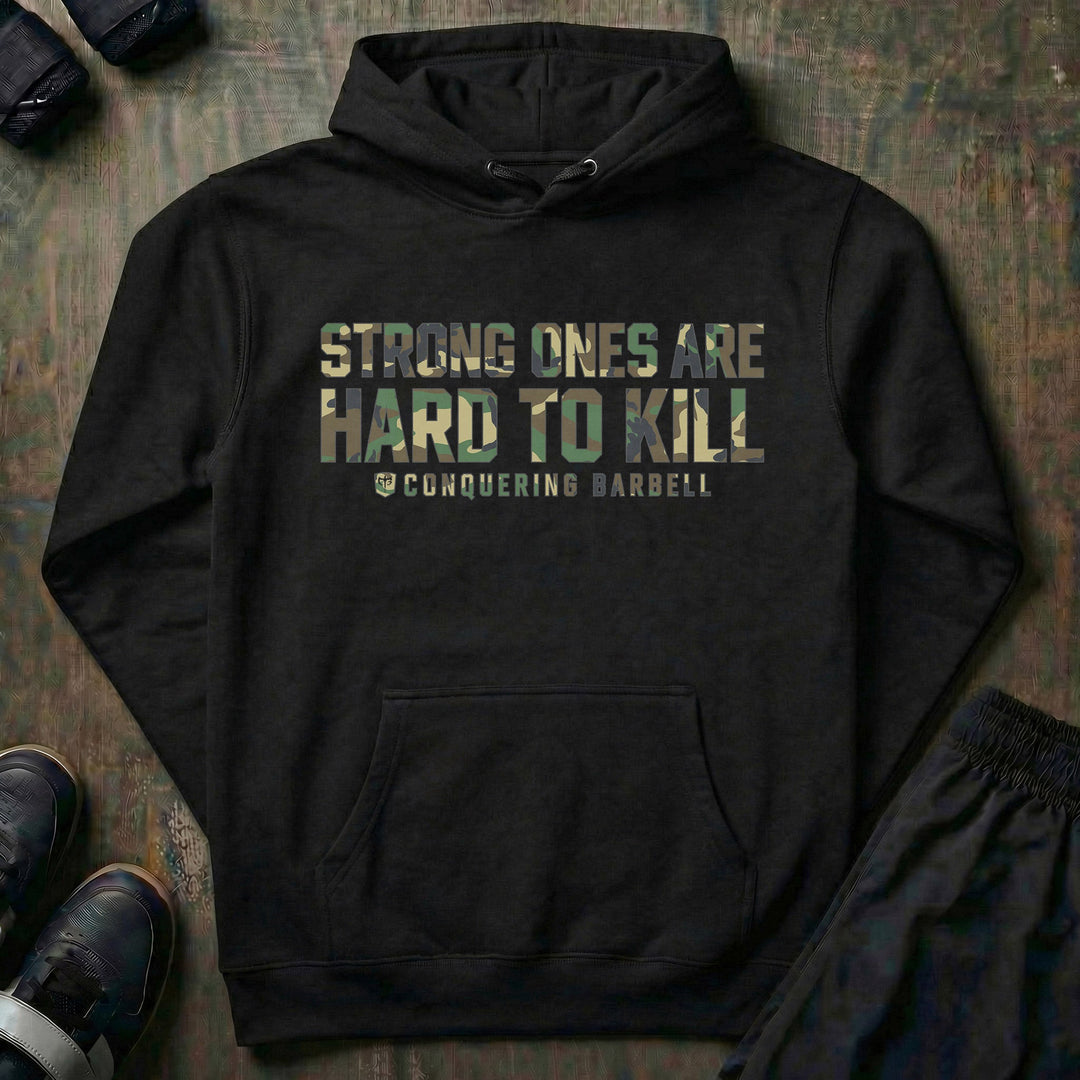 Strong Ones are Hard to Kill pullover hoodie in Black
