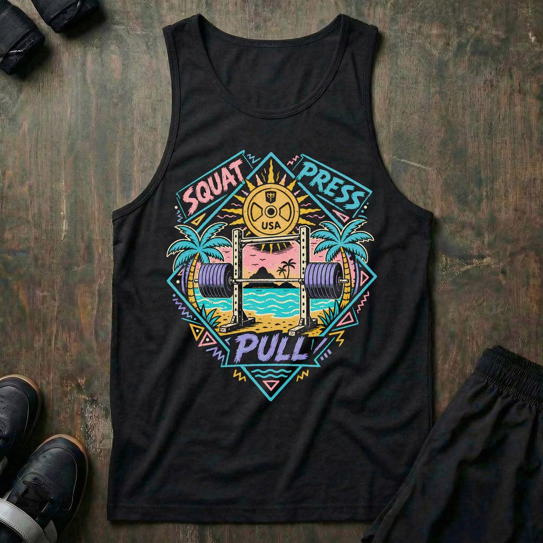 Sunset Iron tank top in Black