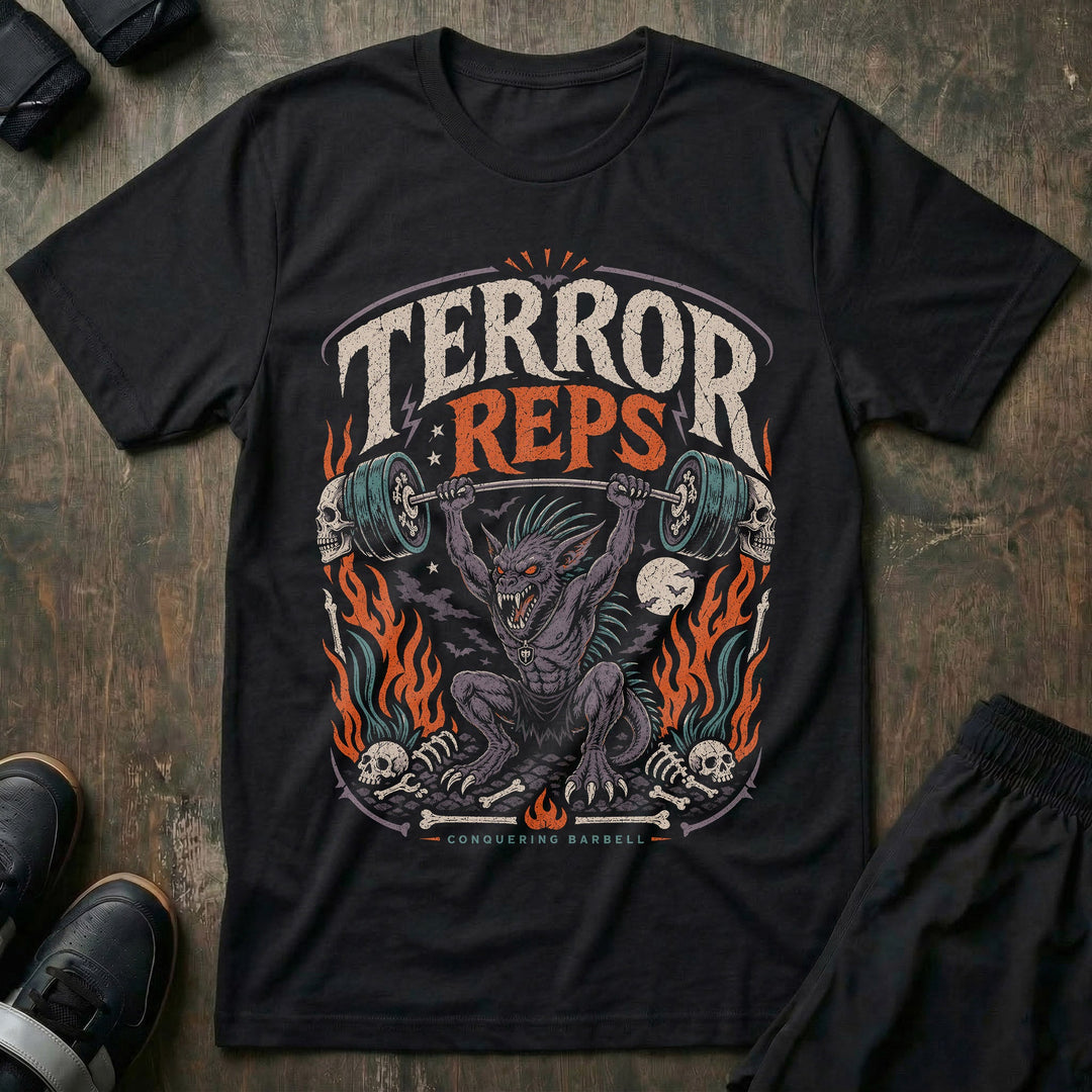 Terror Reps - Chupacabra - on Black Tee - Conquering Barbell