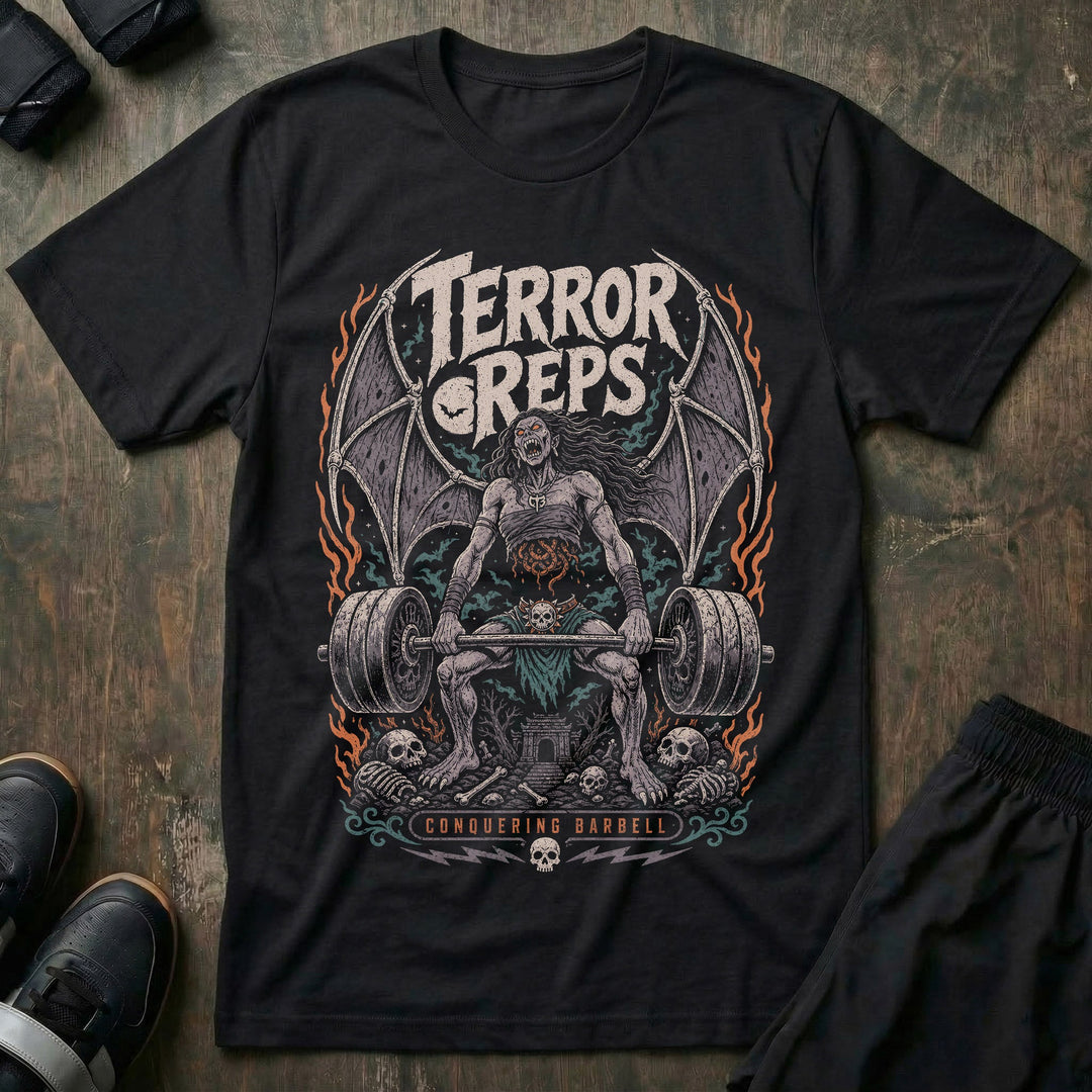Terror Reps - Manananggal - on Black Tee - Conquering Barbell