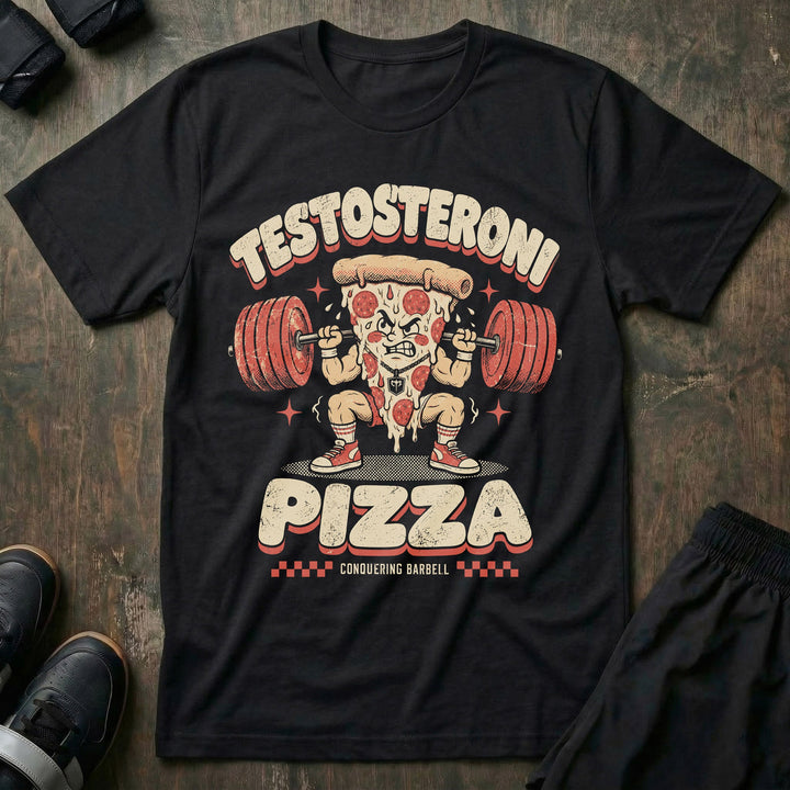 Testosteroni Pizza tee in Black