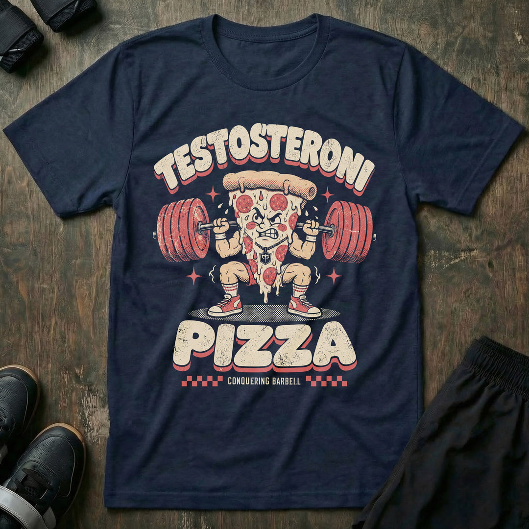 Testosteroni Pizza tee in Navy