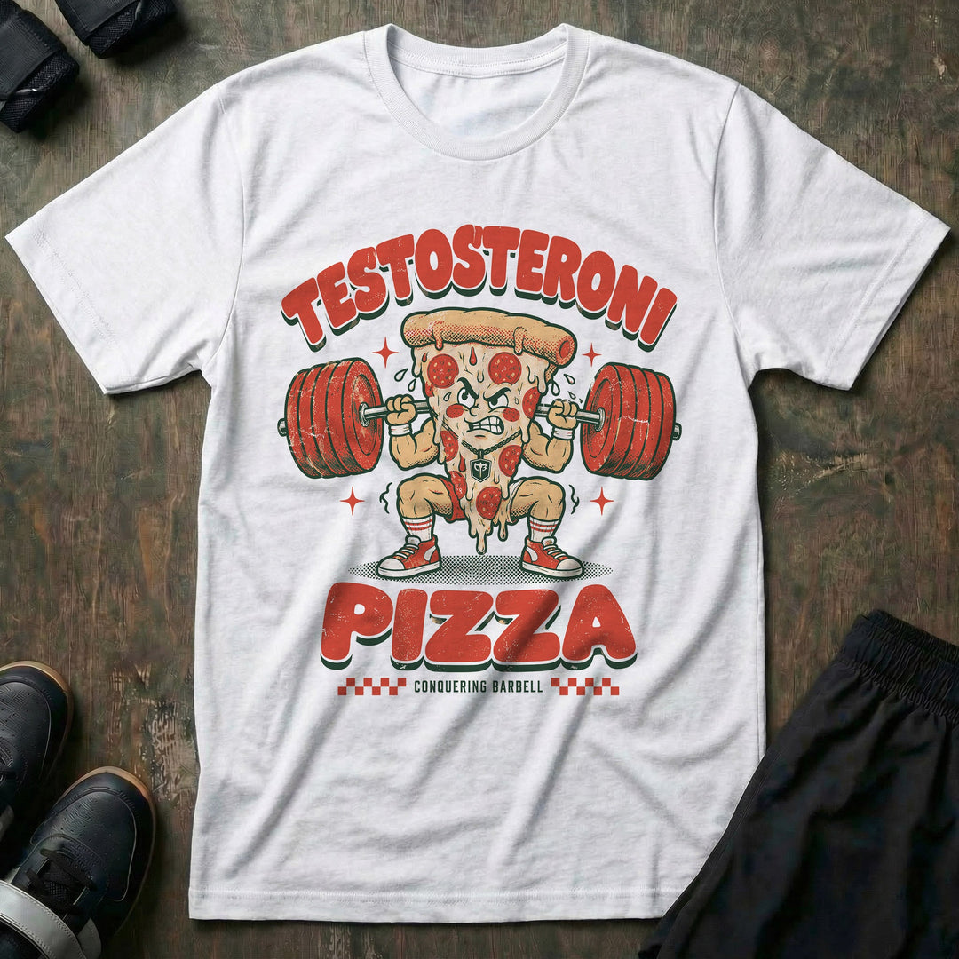 Testosteroni Pizza tee in White