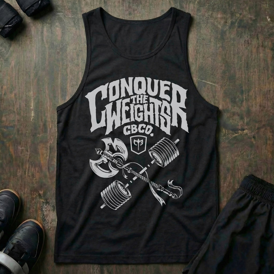 The Axe & The Barbell tank top in Black